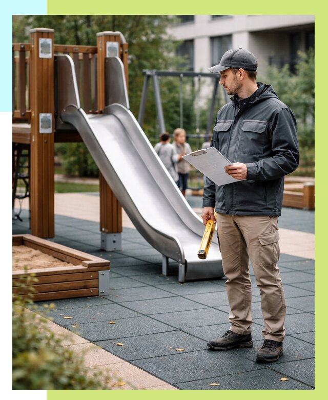 Сертификация детских площадок в Магнитогорске от 25863 р. | Алешин-Мгн