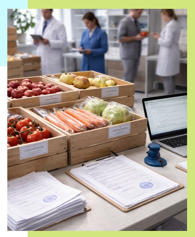 Сертификация овощей и фруктов в Магнитогорске от 8793 р. | Алешин-Мгн
