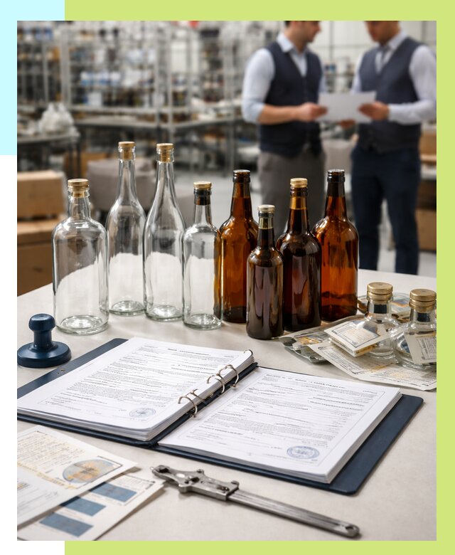 Сертификация стеклянных бутылок в Магнитогорске от 25863 р. | Алешин-Мгн